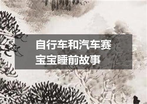 自行车和汽车赛宝宝睡前故事