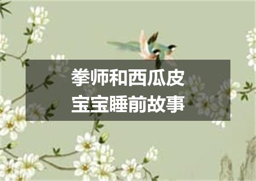 拳师和西瓜皮宝宝睡前故事